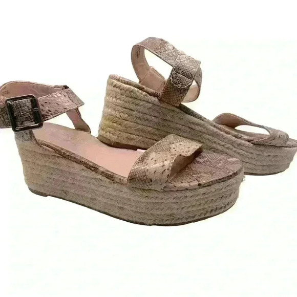 Matisse Women's Coconuts Sunchaser Espadrille Sandal Size 9 Snakeskin Platform - Picture 6 of 13